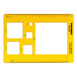 Traceease Trace Simple Trace Stable, Academic Geometric Square Drawing Template, Geometric Diagram Tools for Schools and Colleges, Rectangular Plastic Ruler, 21.5cm x 15.2cm
