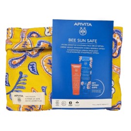Apivita Bee Sun Safe Hydra Sensitive Spf50 x 50ml + Gift After Sun x 100ml Pouch
