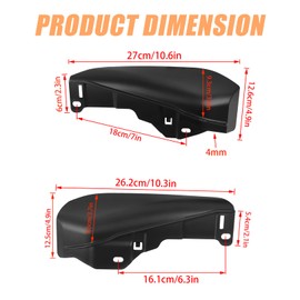 LOOBOR Mid Frame Air Deflector Heat Shields Deflector Replacement for Harley CVO Road Glide FLTRXSE Street Glide FLHXSE 2023 2024(Matte Black)