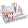 STORi Audrey Clear Vanity Makeup Organizer | 15-Compartment Holder for