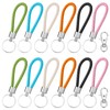 SwirlColor Braided PU Leather Strap Keyring Keychain Car Key Chain