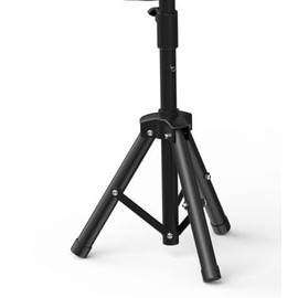 Portable Bluetooth Party Speaker with 2 Microphones, 120W Output, 6-10H Playtime, On-The-Go Party Box Karaoke with Built-in RGB Lights Strong Vibration IPX5 Splashproof (Black-Tripod Only)