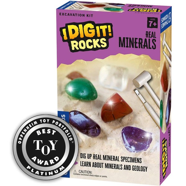 Thames & Kosmos I Dig It! Rocks - Real Minerals Excavation Kit | Science Kit | Dig Up Real Mineral Specimens | Learn About Mineralogy & Geology | 2018 Oppenheim Toy Portfolio Platinum Award Winner