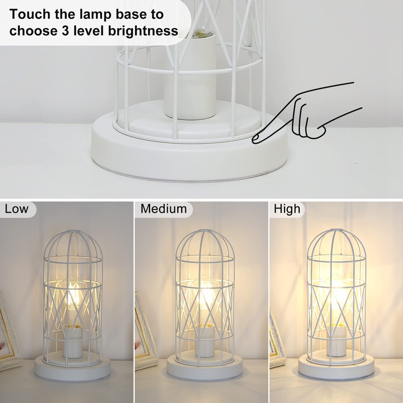 Bedside Touch Lamp, Small Table Lamp for Bedroom Living Room,