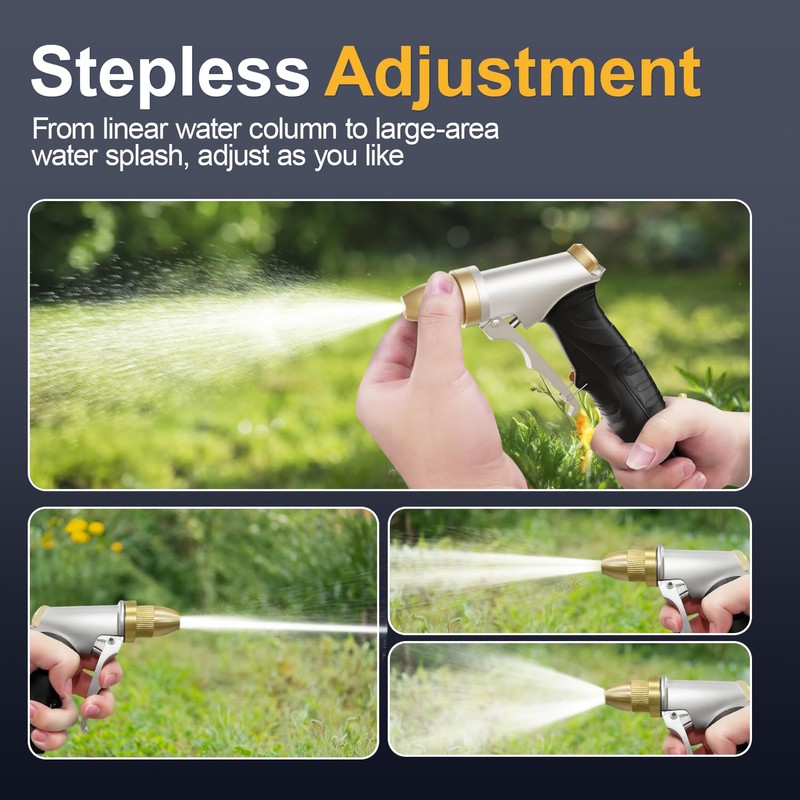 Garden Hose Nozzle, Heavy Duty Spray Nozzle for Watering, Water