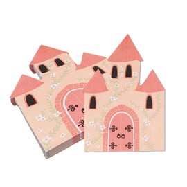 Gleemix 20 Stück Servietten Rosa, 23x33 cm Pink Schloss Servietten, Einweg Partyservietten, Kindergeburtstag Prinzessin Napkins für Schloss Thema Party und Babyparty