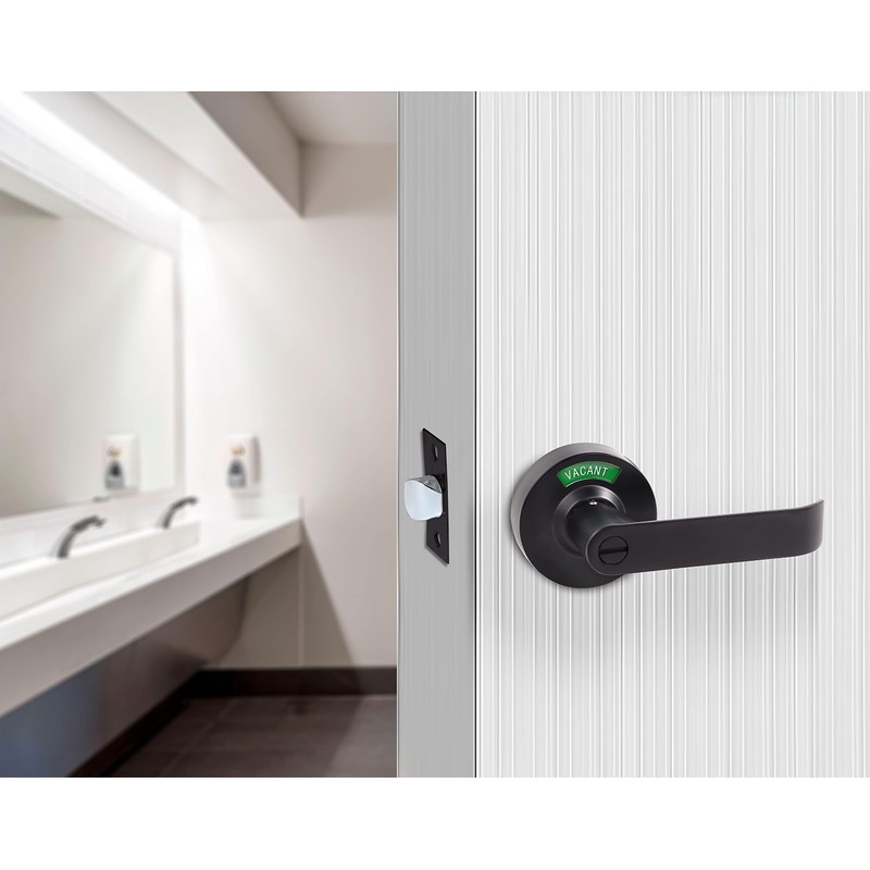 Privacy Lock with Large Indicator for Bathroom Inuse and Vacant,