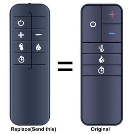 PZL New Replacement Remote Control for Whalen Electric Fireplace Heater WMFP68EC-24ES WMFP68EC-24WH WSF36SY23C WSF60WV23-WA WSLWFP48-5 WSLWFP54-6 SF127-23AI2D SF127-26AI2D WSF36SY23M WSF60WV23-DB