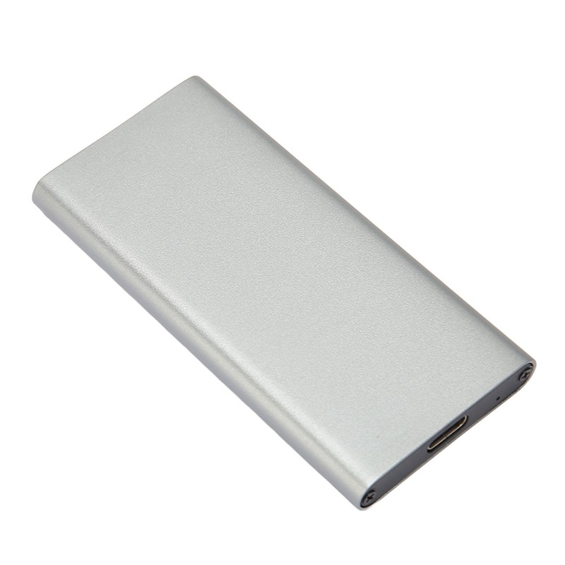 Tyep C to MSATA Enclosure Aluminum Alloy USB3.1 Gen2 Type