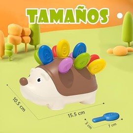 Juguete Sensorial de Erizo, Juguete Montessori Erizo, Juguetes de Habilidades Motoras Finas, Juegos Educativos para para Aprender Conteo y Reconocimiento de Color, Regalo de 3+ Años