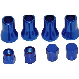 Aftermarke Set of 4 Blue Color Cover of Stem and Cap For TR413 Tire Valve
