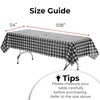 Picnic Table Cover - 6 Pack Premium Rectangle Plastic Tablecloth