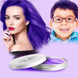 HAIOLORPRO Purple Temporary Color Washable Hair Coloring Wax for Men and Women (Unisex), Hair Coloring Wax for Party or Cosplay Hair Color Wax, Hair Makeup Paint Wax, One-Day Hair Color (Purple)