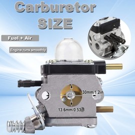 ZAMDOE C1U-K54A Carburetor for Mantis 7222M 7222 7222E 7225 7230 7234 7240 7920 7924 Tiller for Echo TC-210 HC-1500 SV-4B(H) SV-5C Engines for ZAMA C1U-K82 C1U-K17 Cultivator Parts