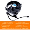 JZK CPU I30 Cooler Fan with Heatsink for Intel Sockets