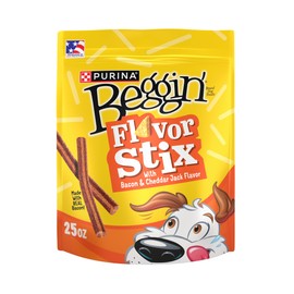 Beggin’ Flavor Stix Treats for Dogs with Bacon and Cheddar Jack Flavor - 25 oz. Pouch