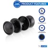 XFORT® Black Rim Mortice Knob Set, Plastic Rim Lock Knobs,