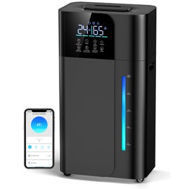 18L/4.7Gal Smart Humidifier Large Room, Warm & Cool Mist Humidifier for Bedroom, Up to 2500 sq ft Whole House Coverage, 800mL/h Output, Top Fill, 24H Timer, 70H Runtime, Humidifier for Home, Plant