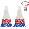 2 Pack Heavy Duty Basketball Net, All-Weather Red/White/Blue Basketball Nets,