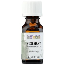 Aura Cacia Activating Rosemary Essential Oil, Vegan, 0.5 Fluid Ounces (Pack of 1)