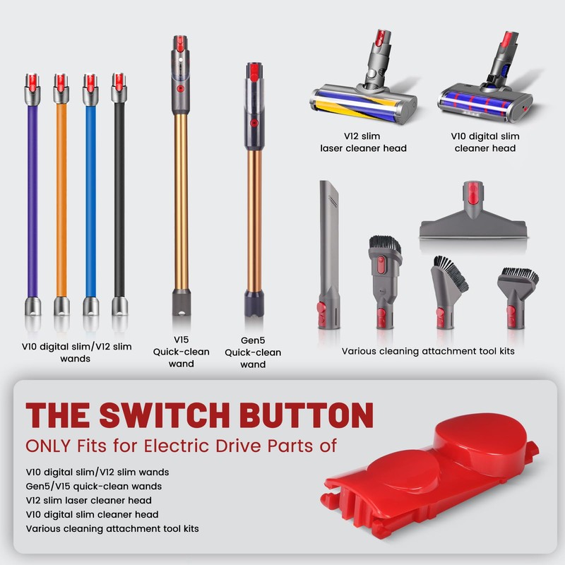 Cleaner Head Clip Latch Tab Button Compatible with Dyson V10