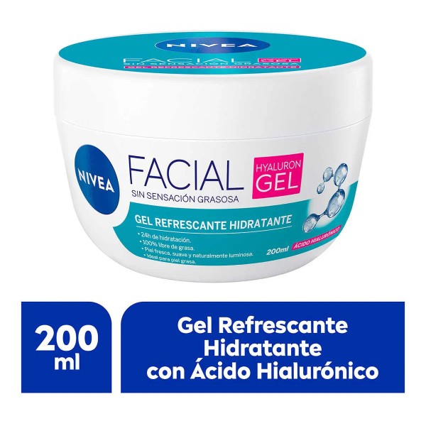 Nivea Gel Facial Refrescante con Ácido Hialurónico 200ml Rápida absorción
