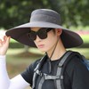 6" Wide Brim Sun Protection Hat Outdoor Unisex Ventilated Bucket