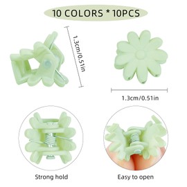 150Pcs Mini Daisy Flower Hair Clips for Women Cute Small Hair Clip Colorful Baby Hair Clips Mini Claw Clips Toddler Hair Accessories for Girls