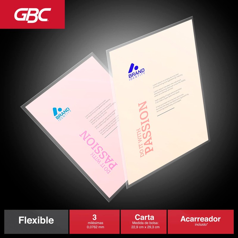 GBC Bolsa para Enmicar. Tamaño Carta 3 mm. C/15 micas.