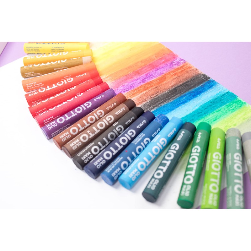 GIOTTO Olio Maxi Oil Pastel Set for Children, 24 Assorted