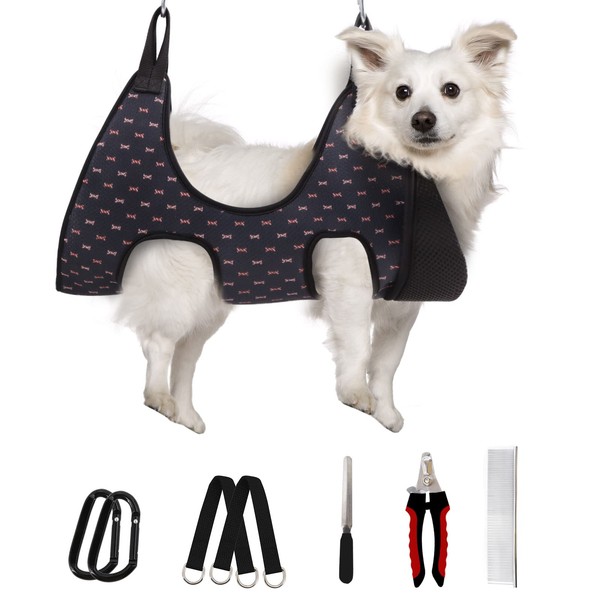 Supet Dog Grooming Hammock Harness for Cats Dogs, Relaxation Pet