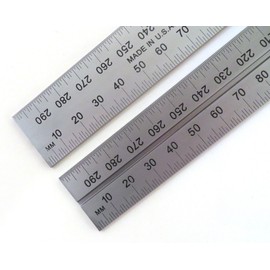 PEC 300 mm Zero Glare Metric (.5mm & mm) Replacement Machinist Combination Square Blade Ruler Rule 7188-300