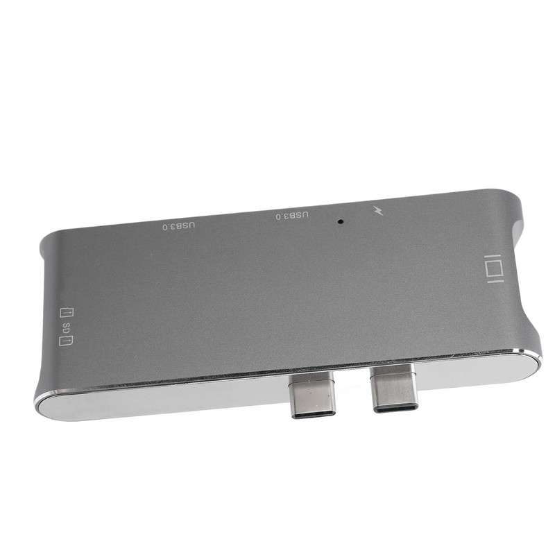 6 in 2 USB C Hub Aluminum Alloy Plug and
