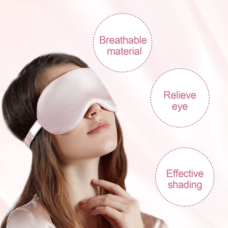 VIKSAUN 4 Pack Sleep Mask, Silk Eye Mask, Super Soft