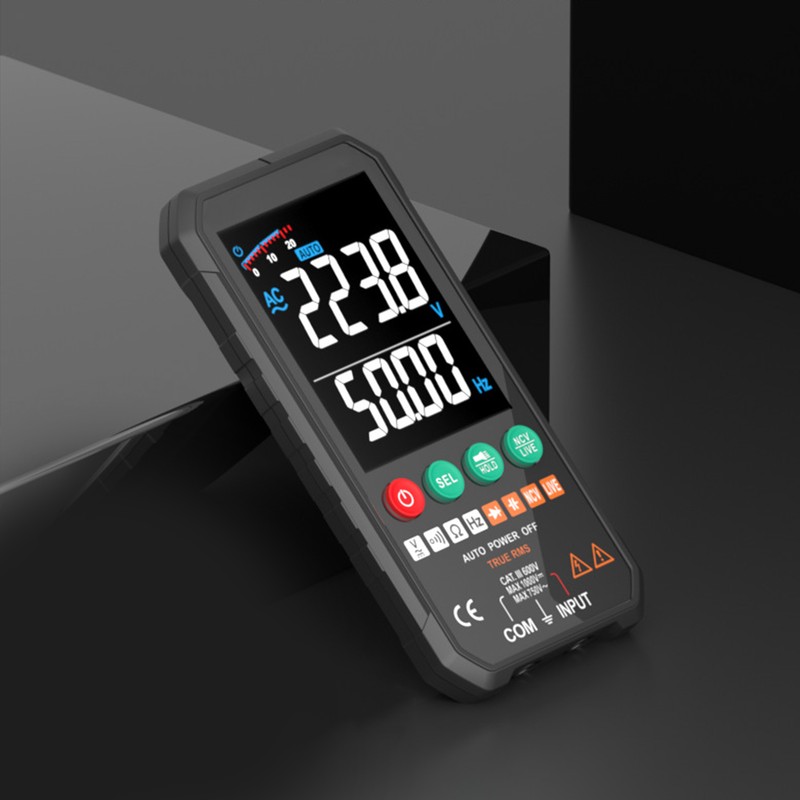 Multimeter Intelligent Counting Touch Screen Voltmeter with Temperature Test LCD
