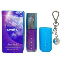 FENTY BEAUTY x Smurfs Gloss Bomb Universal Lip Luminizer + Keychain - Smurfect Effect - 9 mL / 0.3 fl oz