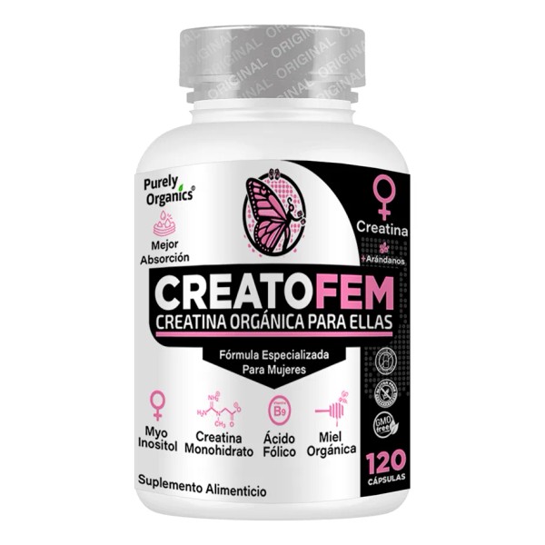 CreatoFem Creatina para Mujer | Con Inositol | 120 Cápsulas