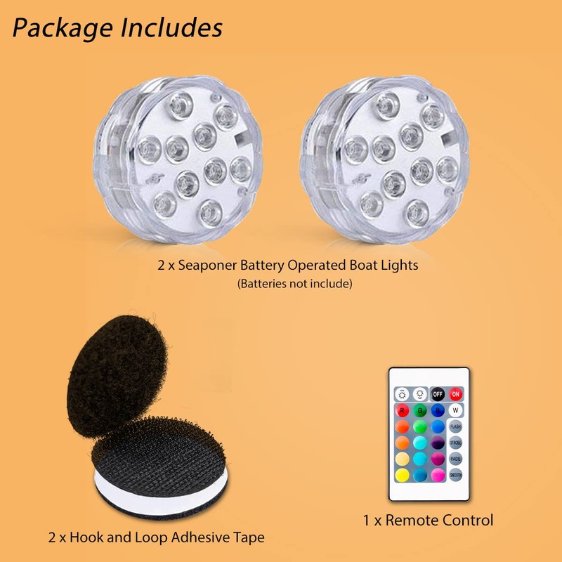 Seaponer Boat Lights Wireless Battery Operated, Navigation Lights for Deck