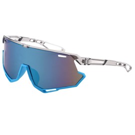 Cozenta Sports Sunglasses for Kids, Juniors, Polarized, UV Protection, Mountain Climbing, Tennis, Baseball, gray/blue
