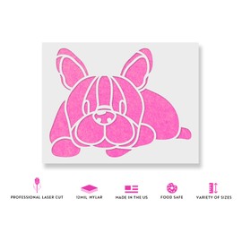 Cartoon French Bulldog Stencil - Dog Craft, Ideal for Creating Canine-Inspired Dog Decor, Dog Craft Ideas