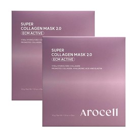 Arocell Super Collagen Mask 2.0 ECM ACTIVE 12 sheets, 2 pieces / 아로셀 슈퍼콜라겐 마스크2.0 ECM ACTIVE 12매, 2개