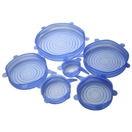 OUBORUI 6PCS/Set Silicone Food Lids Seal Fresh Flexible Stretch Reusable Bowl Dish Covers for Keeping Food Fresh