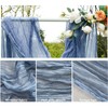 Dusty Blue Cheesecloth Table Runner 35x120 Inch 1 Pack, Boho