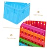 NUOBESTY 6pcs Plastic Desktop Storage Stationery Organizers Colorful Baskets for