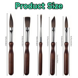 Icetop Brush Set, 5 PCS Watercolour Brushes for Artists