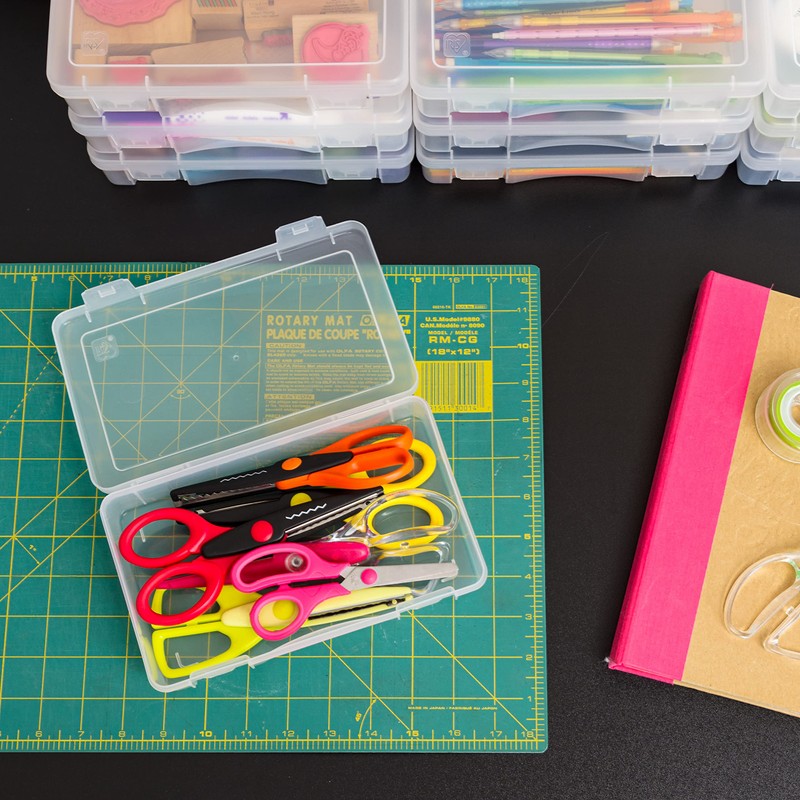 IRIS USA Pencil Case Boxes, 10-Pack, |Made in USA|, Plastic