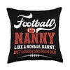 Football Nanny of A Football Player Nanny Definition Throw Pillow