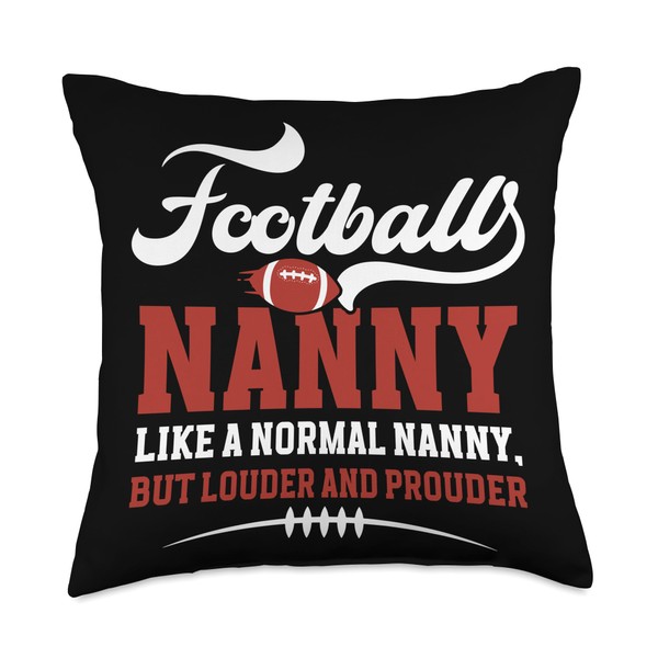 Football Nanny of A Football Player Nanny Definition Throw Pillow