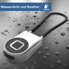 Eseesmart Fingerprint Padlock, Cable Lock, Fingerprint with App, 35.6 cm