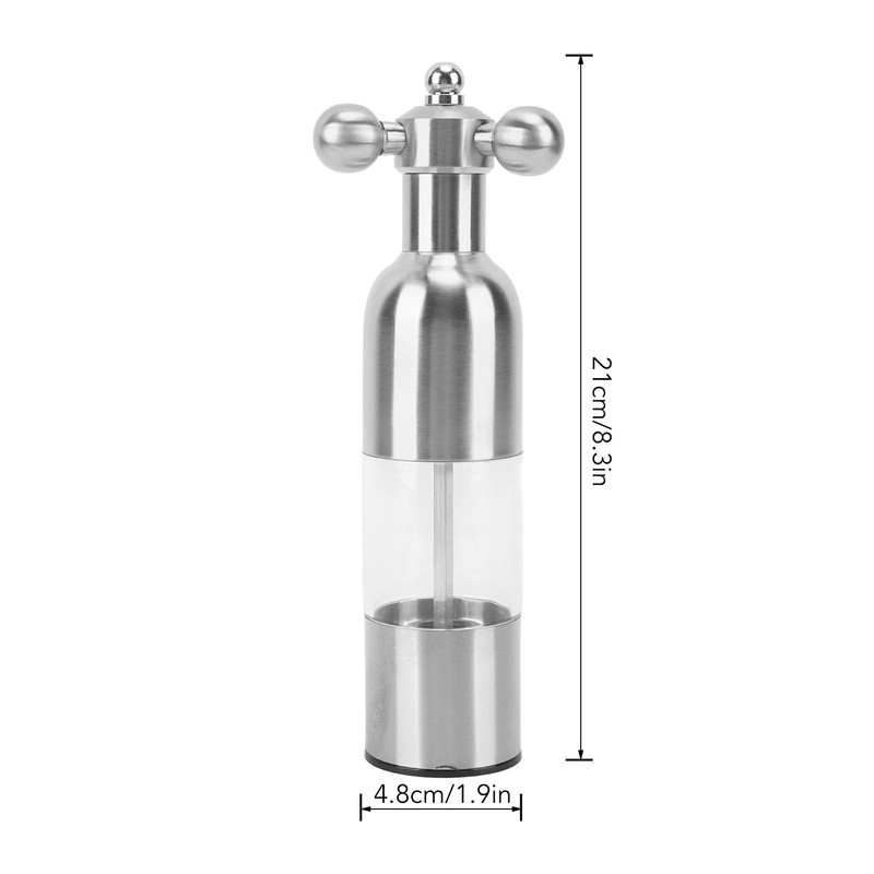 Pepper Mill Professional Refillable Ceramic Rotor Coarseness Adjustable Manual Pepper